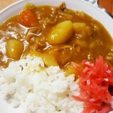 【定食風】大人の甘口カレー☆簡単6分圧力鍋